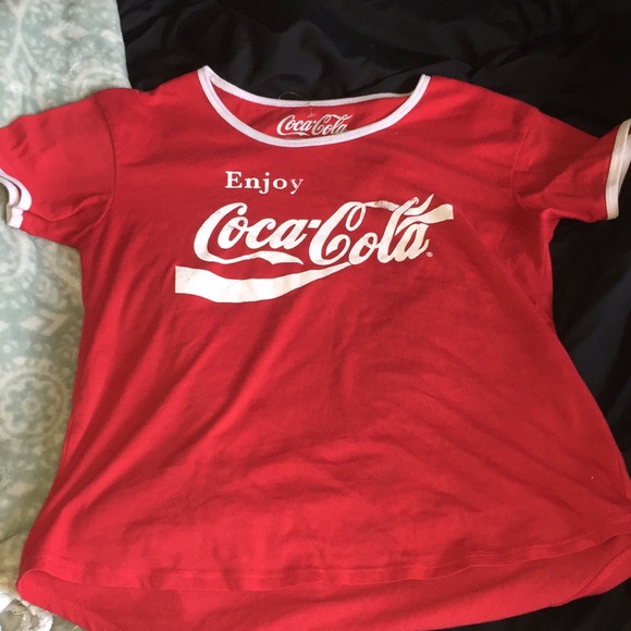 Tops | Cocacola Ringer Tee | Poshmark